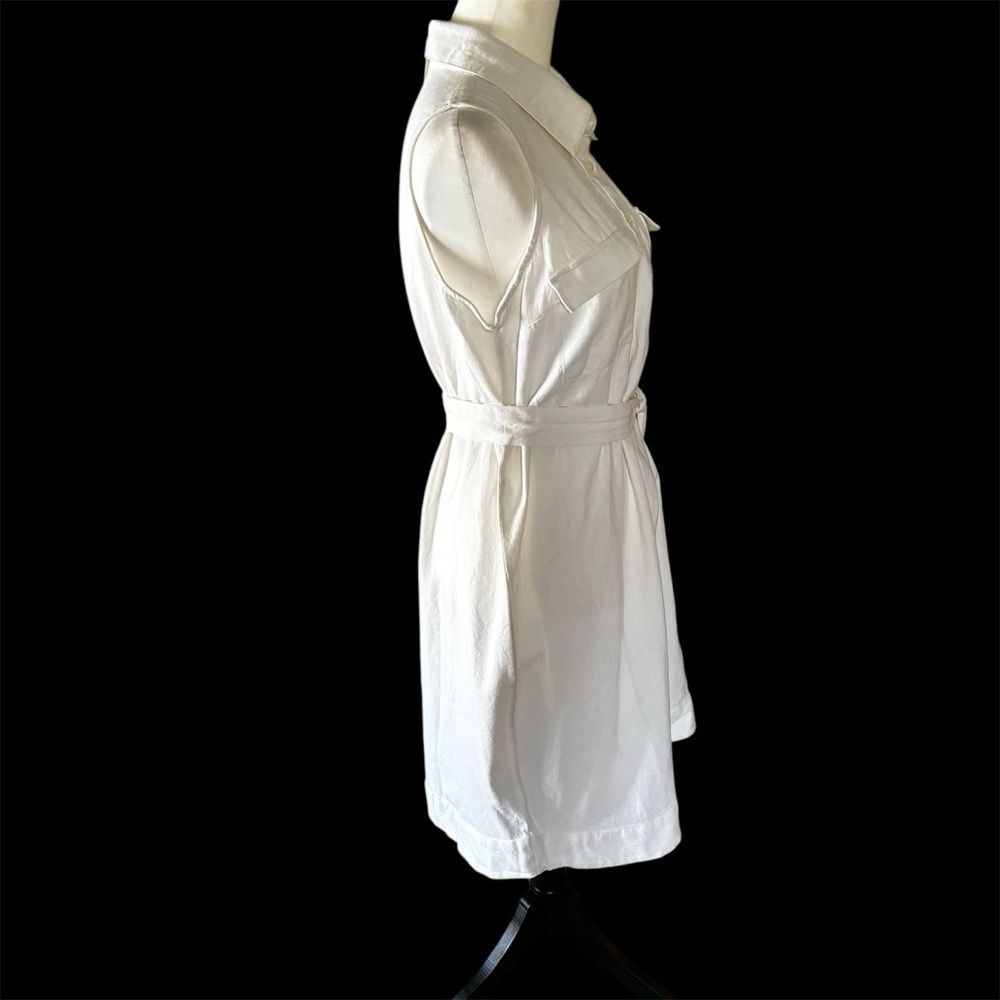 NWT Mud Pie Sleeveless White Cotton Shirt Dress | Size XL - Picture 7 of 9